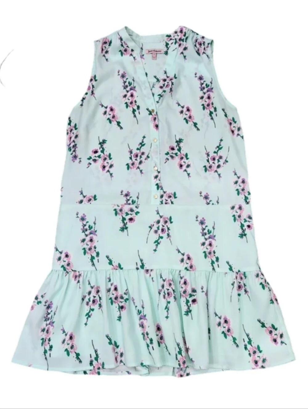 Juicy Couture Floral Cherry Blossom Print Short Fit Flare Dress 2